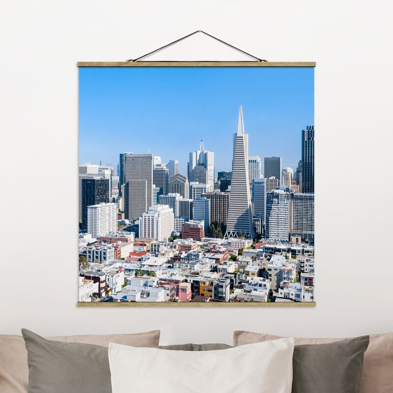 

Imagen de tela - San Francisco Skyline - Cuadrado 1:1 Dimensión LxA: 50cm x 50cm