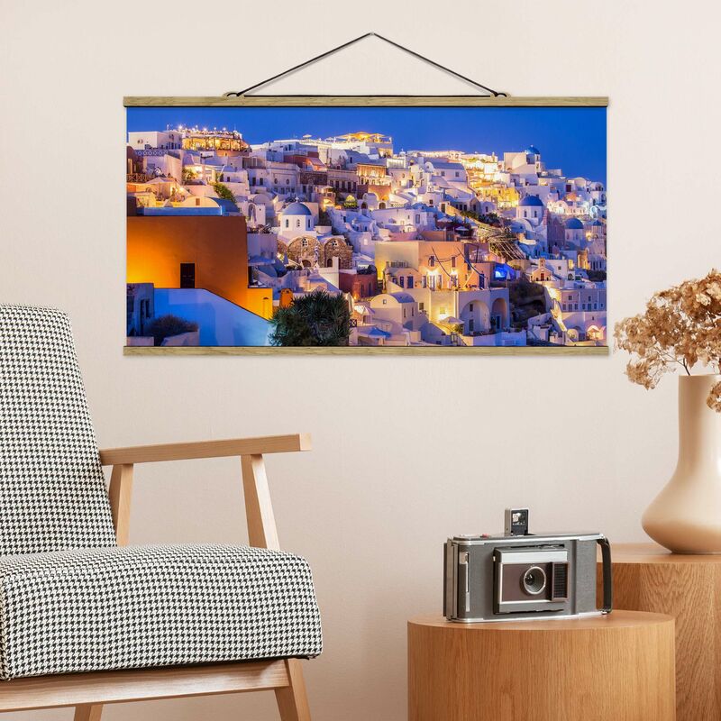 

Imagen de tela - Santorini At Night - Apaisado 1:2 Dimensión LxA: 25cm x 50cm