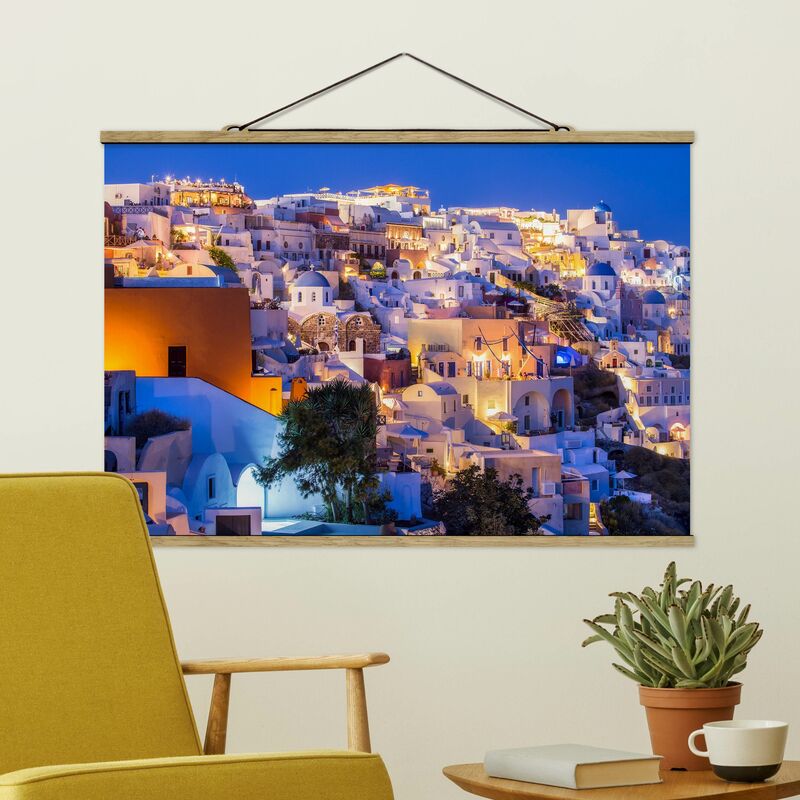 

Imagen de tela - Santorini At Night - Apaisado 2:3 Dimensión LxA: 33.5cm x 50cm