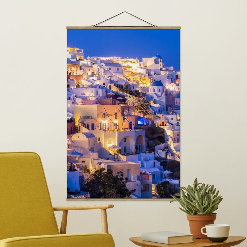 

Imagen de tela - Santorini At Night - Alto 3:2 Dimensión LxA: 150cm x 100cm