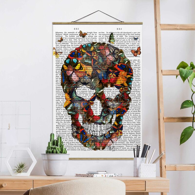 

Imagen de tela - Scary Reading - Butterfly Skull - Alto 3:2 Dimensión LxA: 150cm x 100cm