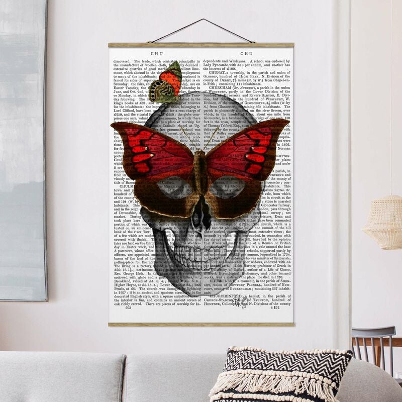 

Imagen de tela - Scary Reading - Butterfly Mask - Alto 3:2 Dimensión LxA: 120cm x 80cm
