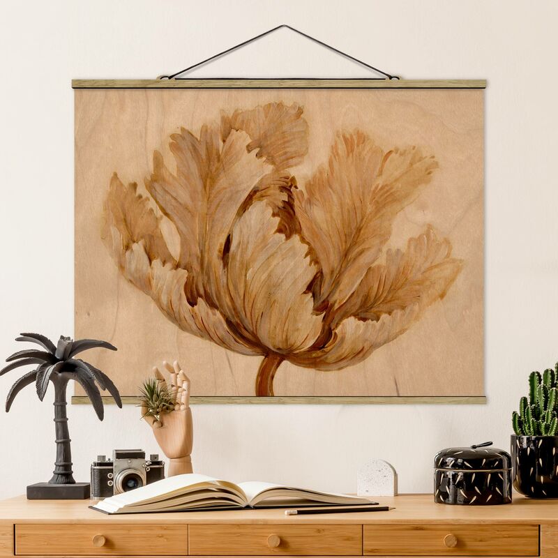 

Imagen de tela - Sepia Tulip On Wood - Apaisado 3:4 Dimensión LxA: 37.5cm x 50cm