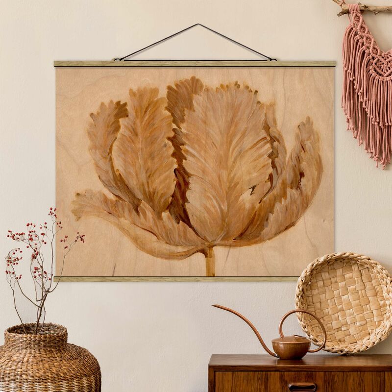

Imagen de tela - Sepia Tulip On Wood II - Apaisado 3:4 Dimensión LxA: 75cm x 100cm