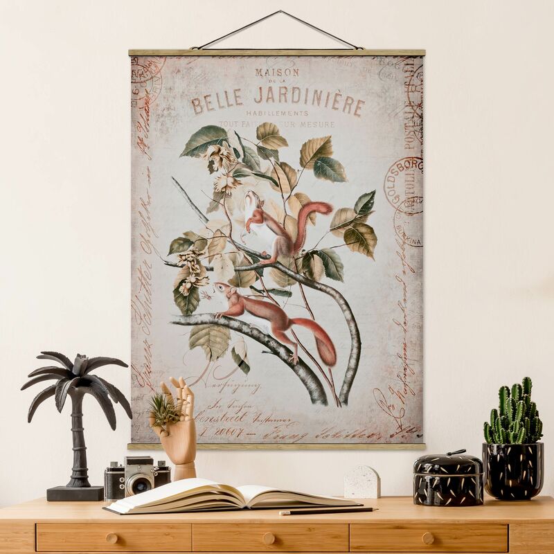

Imagen de tela - Shabby Chic Collage - Squirrel - Alto 4:3 Dimensión LxA: 106.5cm x 80cm
