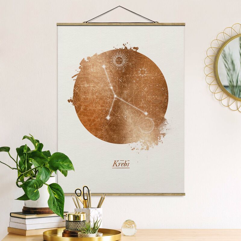 

Imagen de tela - Sign Cancer Gold - Alto 4:3 Dimensión LxA: 106.5cm x 80cm