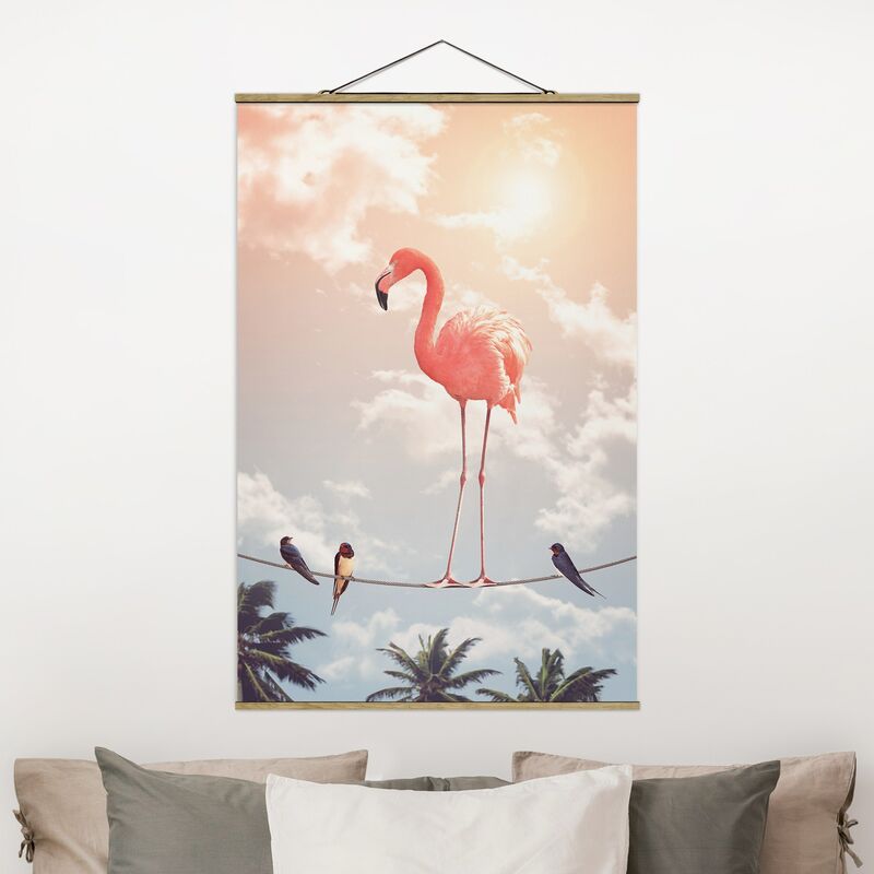 

Imagen de tela - Sky With Flamingo - Alto 3:2 Dimensión LxA: 120cm x 80cm
