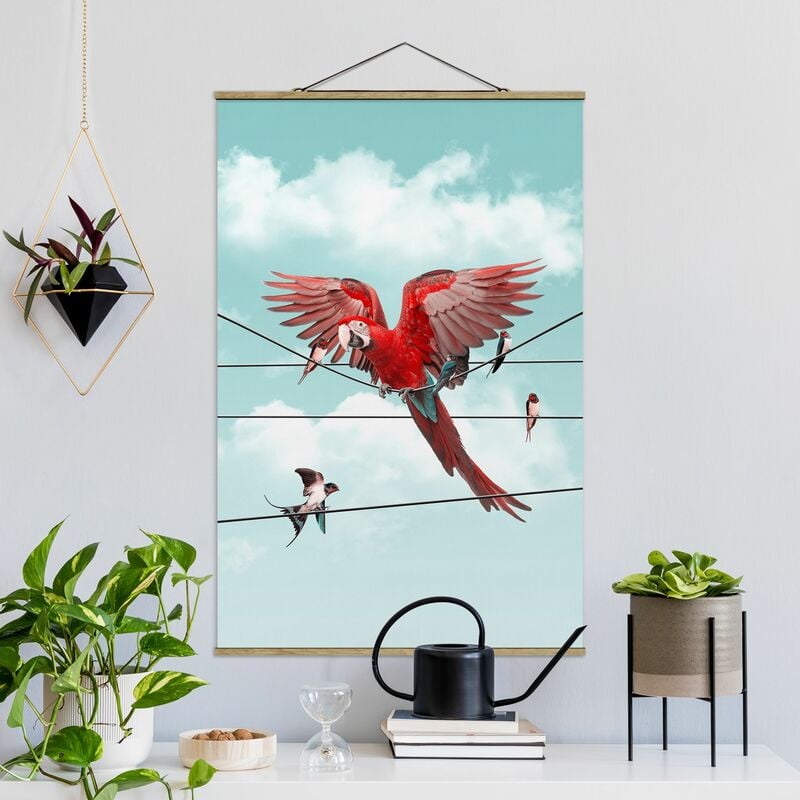 

Imagen de tela - Sky With Birds - Alto 3:2 Dimensión LxA: 120cm x 80cm