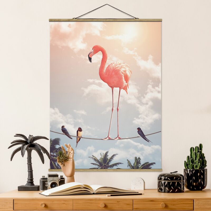 

Imagen de tela - Sky With Flamingo - Alto 4:3 Dimensión LxA: 106.5cm x 80cm