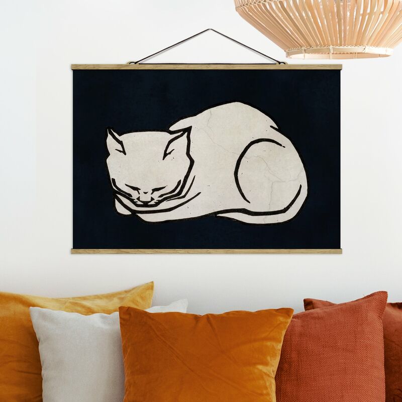 

Imagen de tela - Sleeping Cat Illustration - Apaisado 2:3 Dimensión LxA: 53.5cm x 80cm