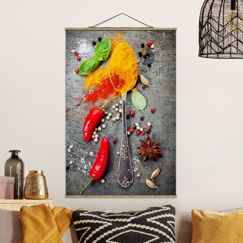 

Imagen de tela - Spoons With Spices - Alto 3:2 Dimensión LxA: 52.5cm x 35cm