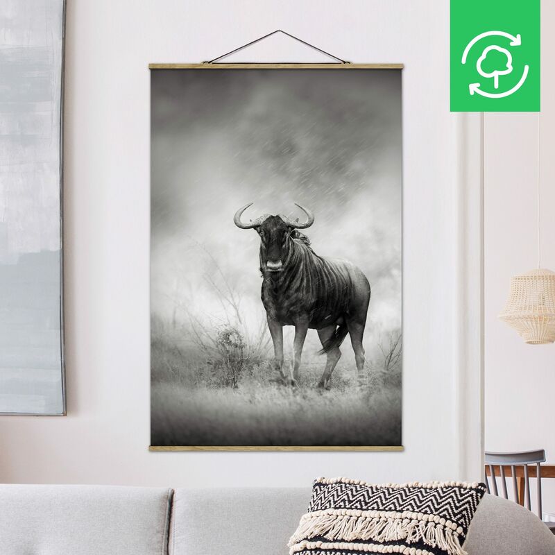 

Imagen de tela - Staring Wildebeest - Alto 3:2 Dimensión LxA: 52.5cm x 35cm