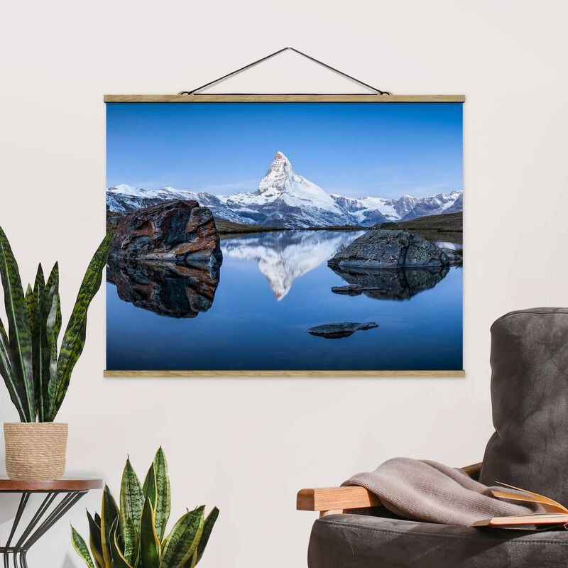 

Imagen de tela - Stellisee Lake In Front Of The Matterhorn - Apaisado 3:4 Dimensión LxA: 60cm x 80cm