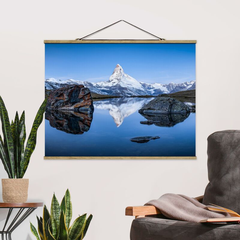 

Imagen de tela - Stellisee Lake In Front Of The Matterhorn - Apaisado 3:4 Dimensión LxA: 75cm x 100cm