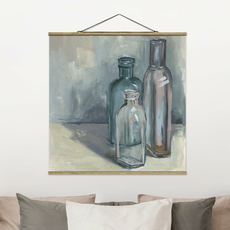 

Imagen de tela - Still Life With Glass Bottles I - Cuadrado 1:1 Dimensión LxA: 80cm x 80cm