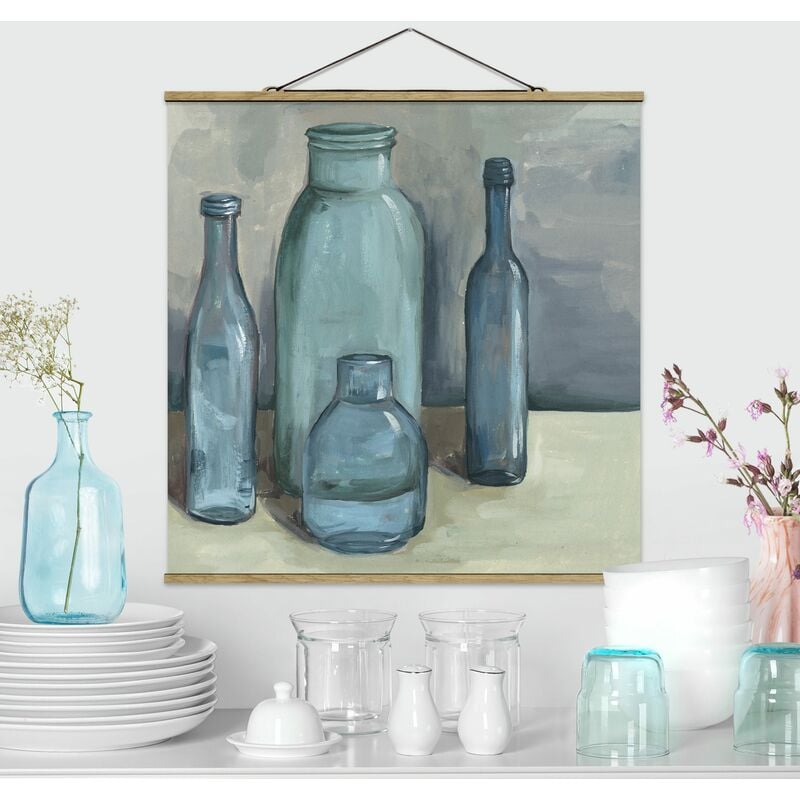 

Imagen de tela - Still Life With Glass Bottles II - Cuadrado 1:1 Dimensión LxA: 35cm x 35cm