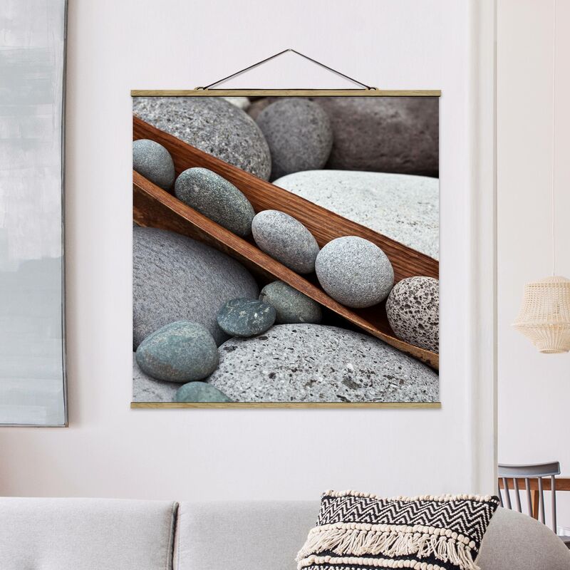 

Imagen de tela - Still Life With Gray Stones - Cuadrado 1:1 Dimensión LxA: 100cm x 100cm