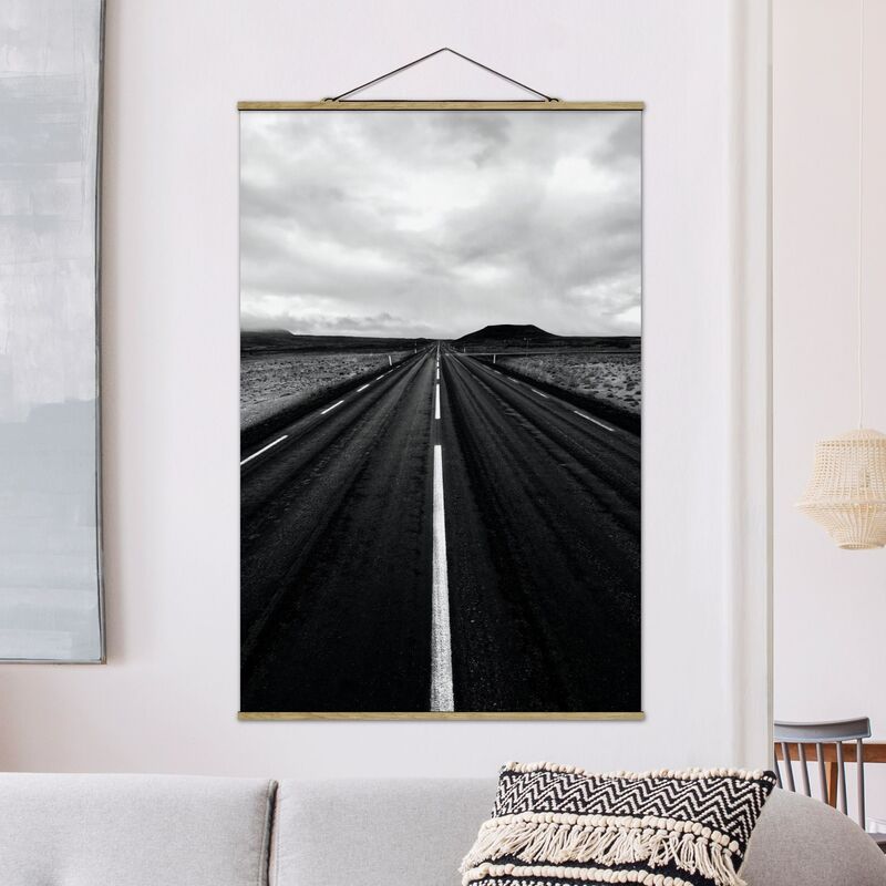 

Imagen de tela - Straight Road In Iceland - Alto 3:2 Dimensión LxA: 75cm x 50cm