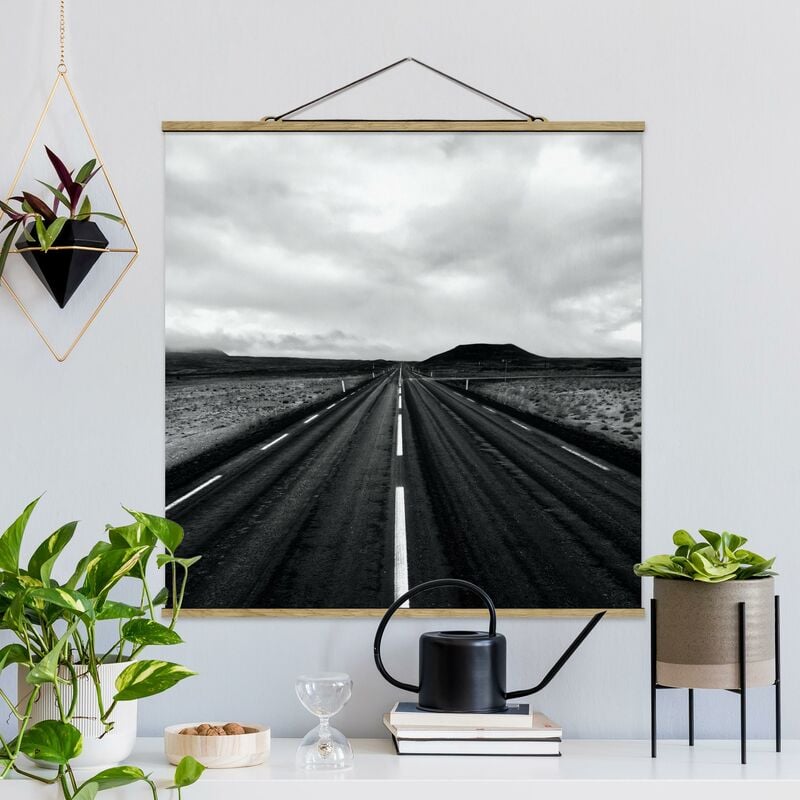 

Imagen de tela - Straight Road In Iceland - Cuadrado 1:1 Dimensión LxA: 100cm x 100cm