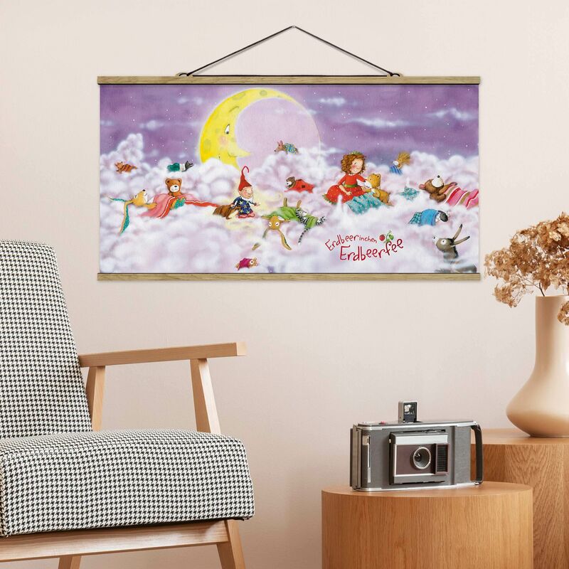 

Imagen de tela - Strawberry Rabbit Erdbeerfee - Above The Clouds - Apaisado 1:2 Dimensión LxA: 40cm x 80cm