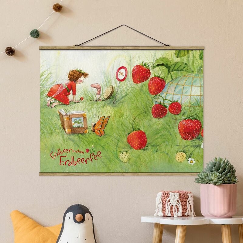 

Imagen de tela - Strawberry Rabbit Erdbeerfee - At Worm's Home - Apaisado 3:4 Dimensión LxA: 26cm x 35cm