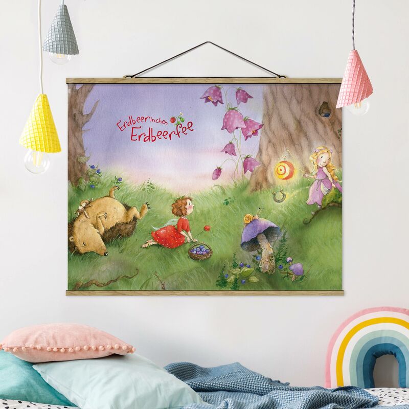 

Imagen de tela - Strawberry Rabbit Erdbeerfee - In The Forest - Apaisado 3:4 Dimensión LxA: 60cm x 80cm
