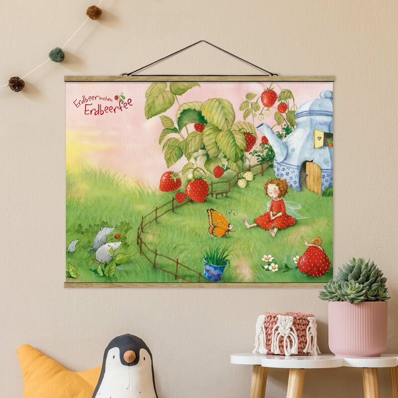 

Imagen de tela - Strawberry Rabbit Erdbeerfee - In The Garden - Apaisado 3:4 Dimensión LxA: 60cm x 80cm