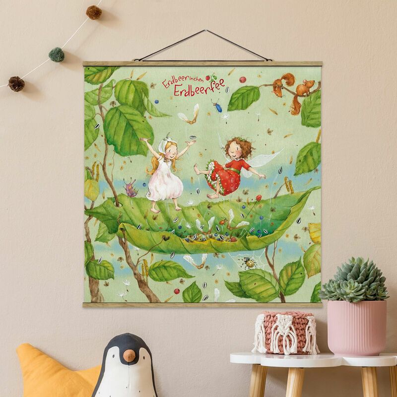 

Imagen de tela - Strawberry Rabbit Erdbeerfee - Trampoline - Cuadrado 1:1 Dimensión LxA: 80cm x 80cm