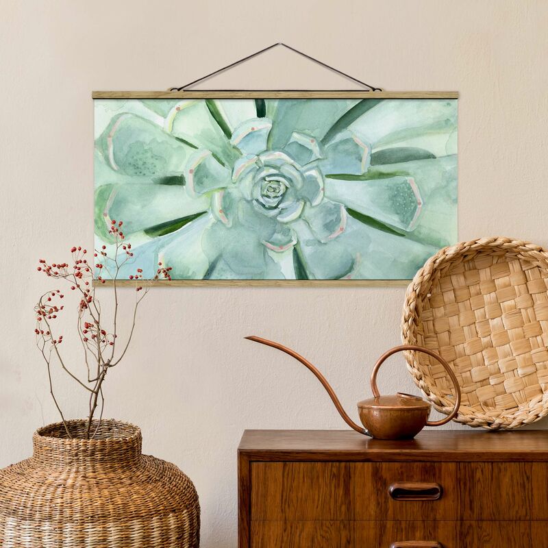 

Imagen de tela - Succulent Watercolor Bright - Apaisado 1:2 Dimensión LxA: 40cm x 80cm