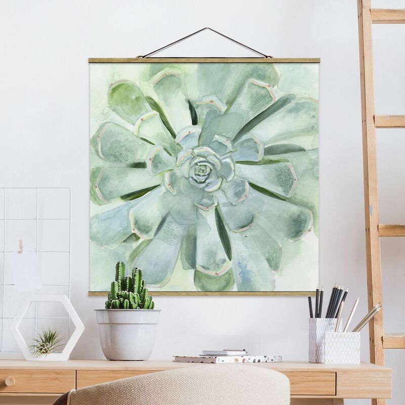 

Imagen de tela - Succulent Watercolor Bright - Cuadrado 1:1 Dimensión LxA: 80cm x 80cm