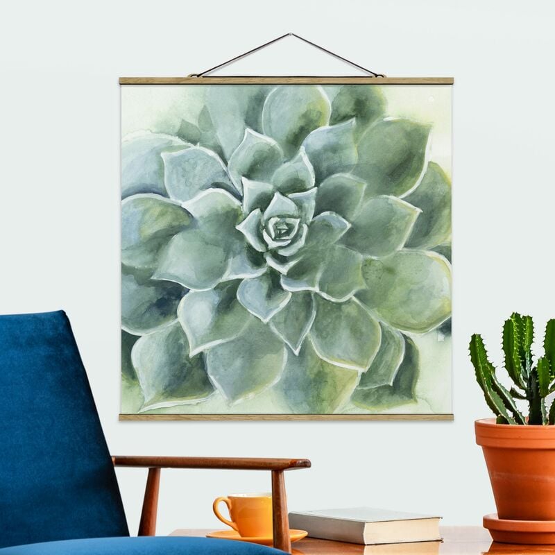 

Imagen de tela - Succulent Watercolor Dark - Cuadrado 1:1 Dimensión LxA: 35cm x 35cm