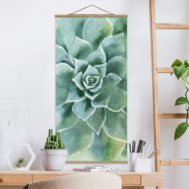

Imagen de tela - Succulent Watercolor Dark - Alto 2:1 Dimensión LxA: 70cm x 35cm
