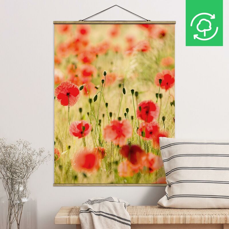 

Imagen de tela - Summer Poppies - Alto 4:3 Dimensión LxA: 66.4cm x 50cm