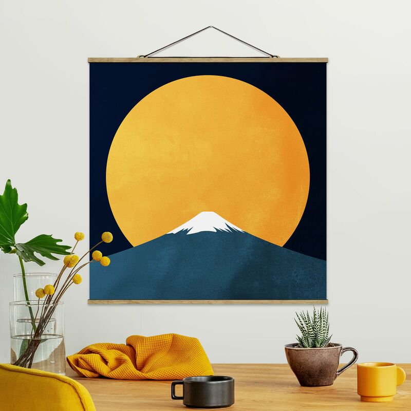 

Imagen de tela - Sun, Moon And Mountain - Cuadrado 1:1 Dimensión LxA: 80cm x 80cm