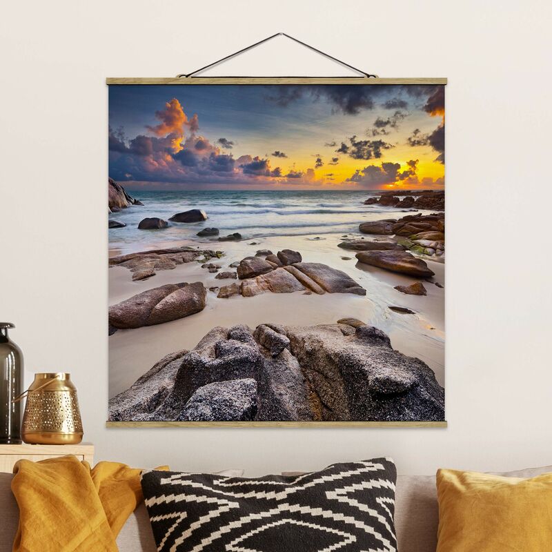 

Imagen de tela - Sunrise Beach In Thailand - Cuadrado 1:1 Dimensión LxA: 80cm x 80cm