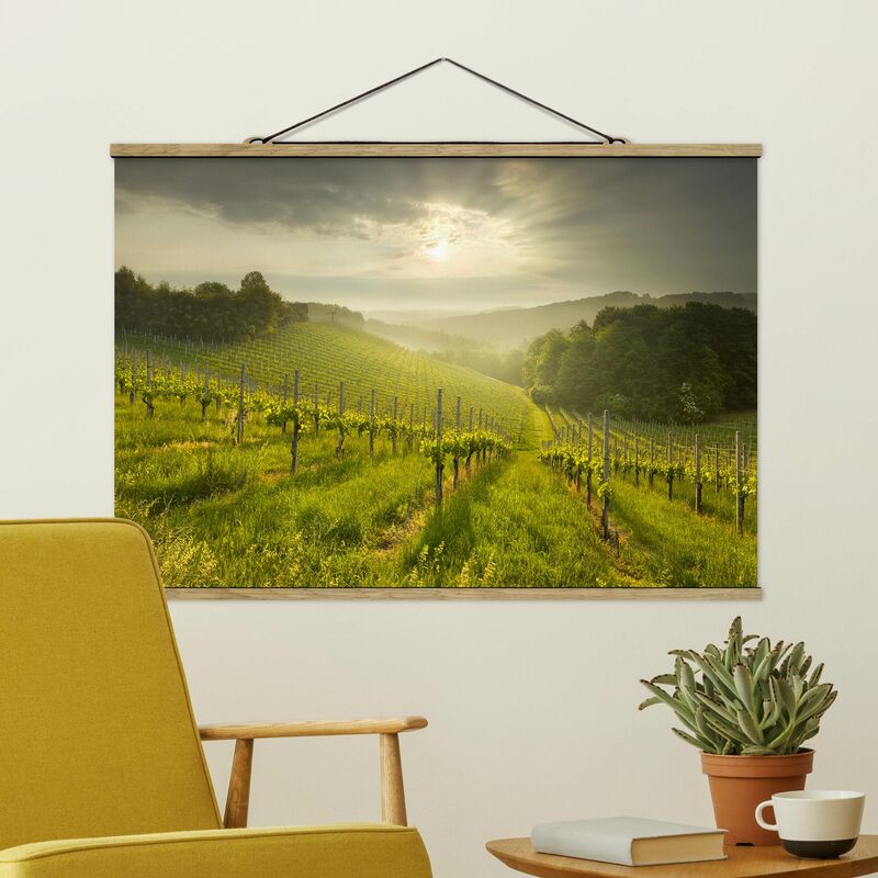 

Imagen de tela - Sunrays Vineyard - Apaisado 2:3 Dimensión LxA: 23.5cm x 35cm