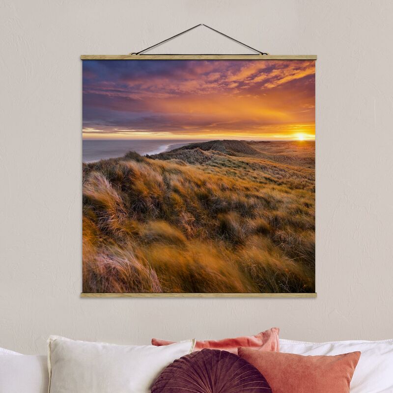 

Imagen de tela - Sunrise On The Beach On Sylt - Cuadrado 1:1 Dimensión LxA: 80cm x 80cm