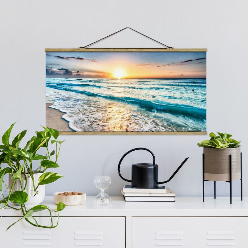 

Imagen de tela - Sunset At The Beach - Apaisado 1:2 Dimensión LxA: 40cm x 80cm