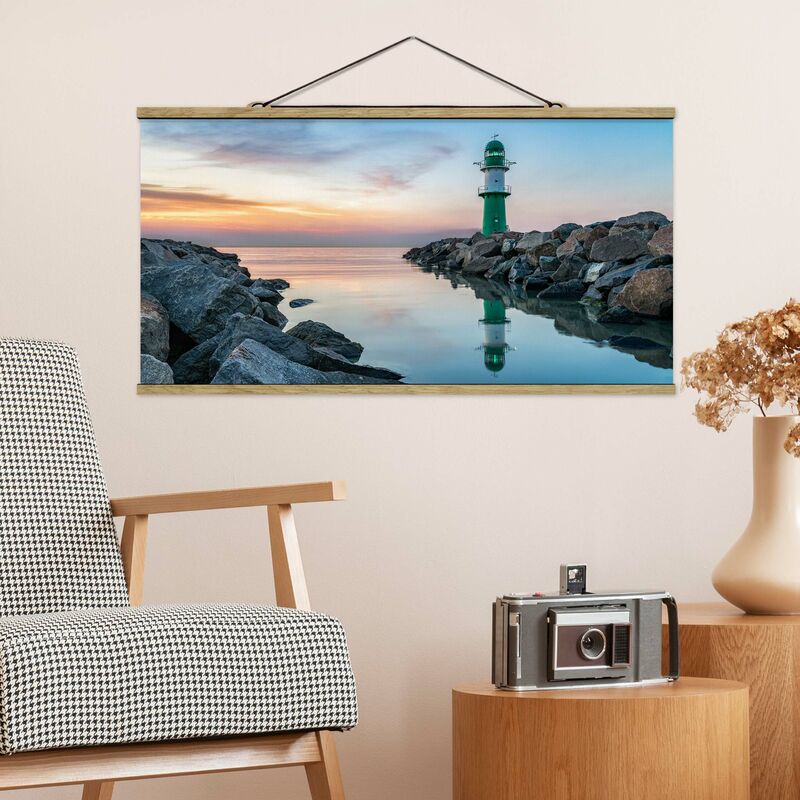 

Imagen de tela - Sunset at the Lighthouse - Apaisado 1:2 Dimensión LxA: 50cm x 100cm