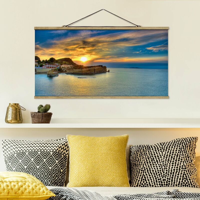 

Imagen de tela - Sunset Over Corfu - Apaisado 1:2 Dimensión LxA: 25cm x 50cm