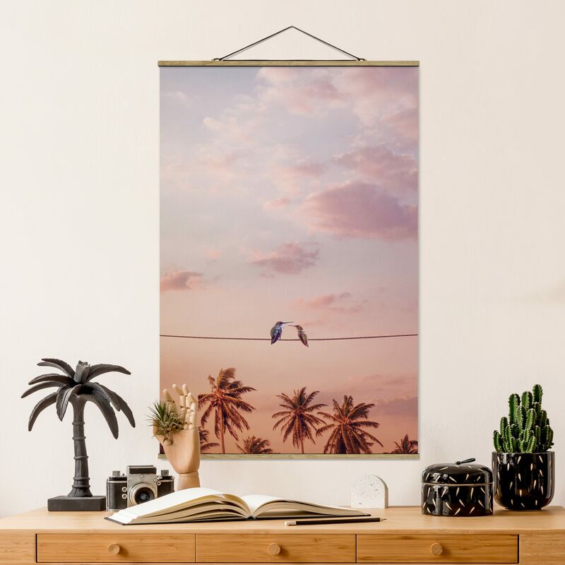 

Imagen de tela - Sunset With Hummingbird - Alto 3:2 Dimensión LxA: 150cm x 100cm