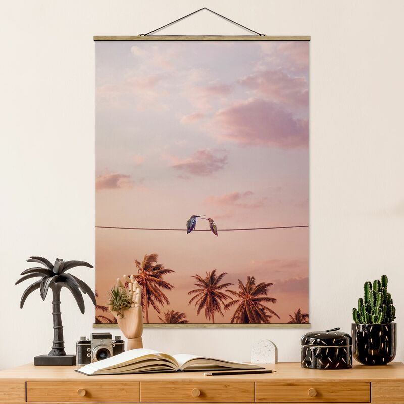 

Imagen de tela - Sunset With Hummingbird - Alto 4:3 Dimensión LxA: 66.4cm x 50cm