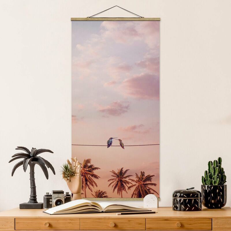 

Imagen de tela - Sunset With Hummingbird - Alto 2:1 Dimensión LxA: 70cm x 35cm