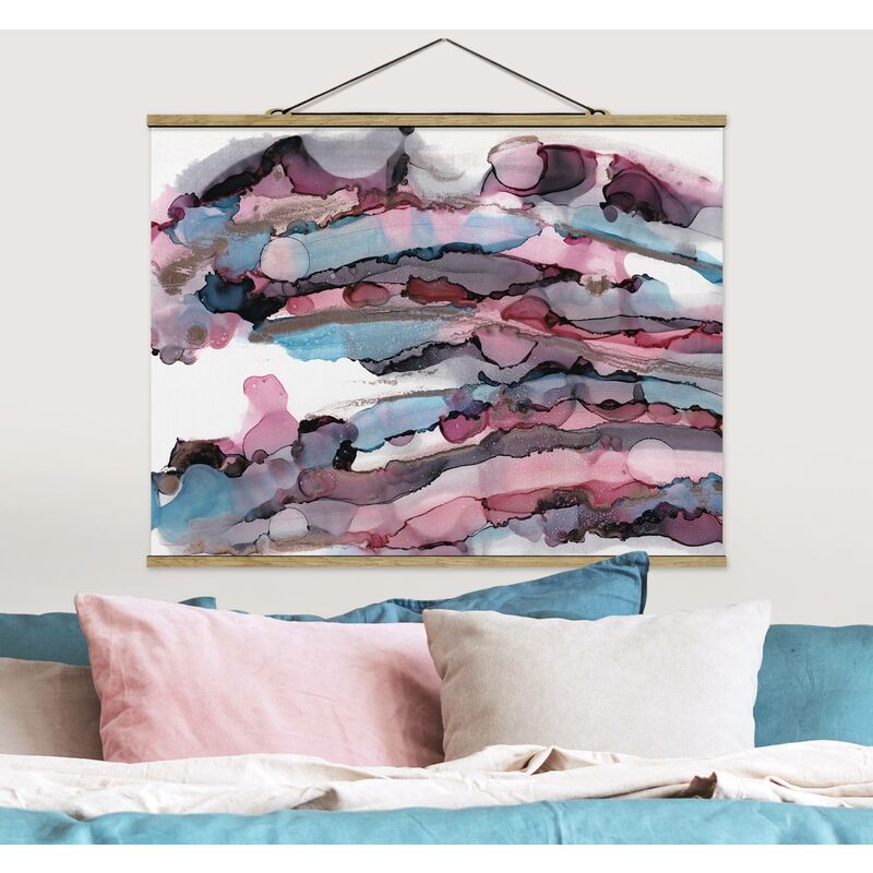 

Imagen de tela - Surfing Waves In Purple With Pink Gold - Apaisado 3:4 Dimensión LxA: 26cm x 35cm