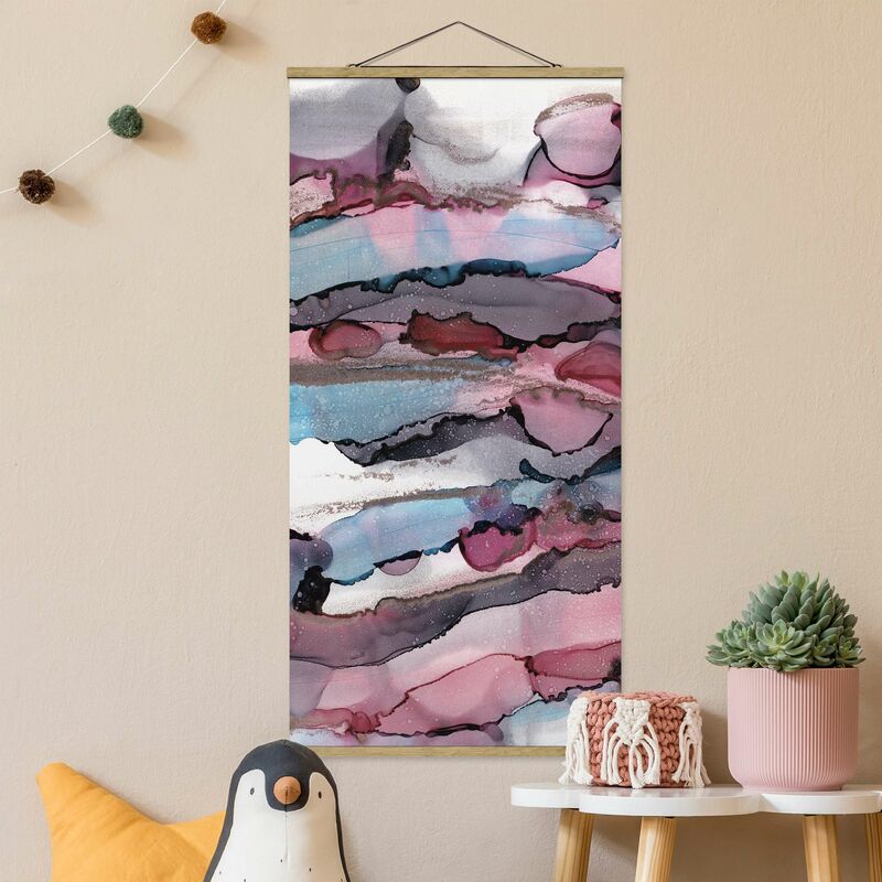 

Bilderwelten - Imagen de tela - Surfing Waves In Purple With Pink Gold - Alto 2:1 Dimensión LxA: 70cm x 35cm