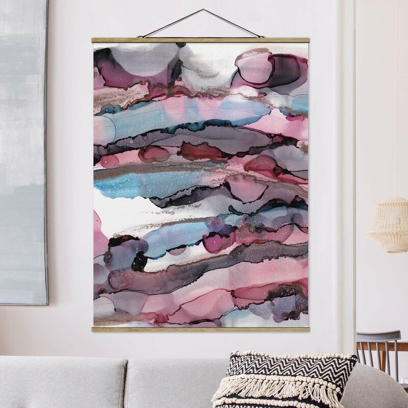 

Imagen de tela - Surfing Waves In Purple With Pink Gold - Alto 4:3 Dimensión LxA: 133.5cm x 100cm