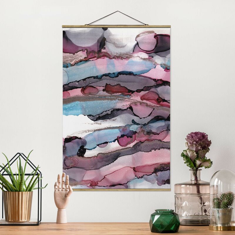 

Imagen de tela - Surfing Waves In Purple With Pink Gold - Alto 3:2 Dimensión LxA: 52.5cm x 35cm