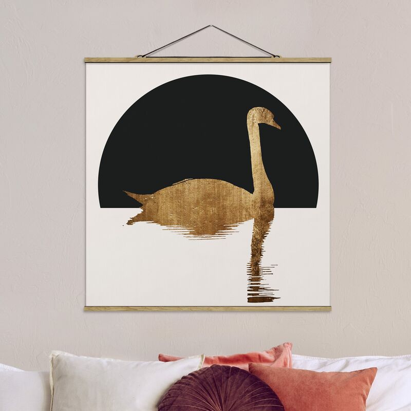 

Imagen de tela - Swan Gold - Cuadrado 1:1 Dimensión LxA: 80cm x 80cm