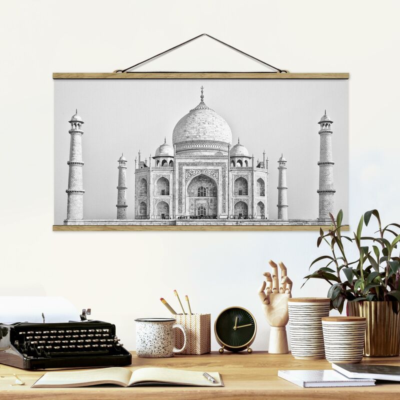 

Imagen de tela - Taj Mahal In Gray - Apaisado 1:2 Dimensión LxA: 25cm x 50cm