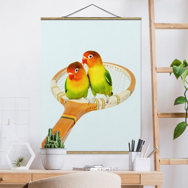 

Imagen de tela - Tennis With Birds - Alto 4:3 Dimensión LxA: 66.4cm x 50cm